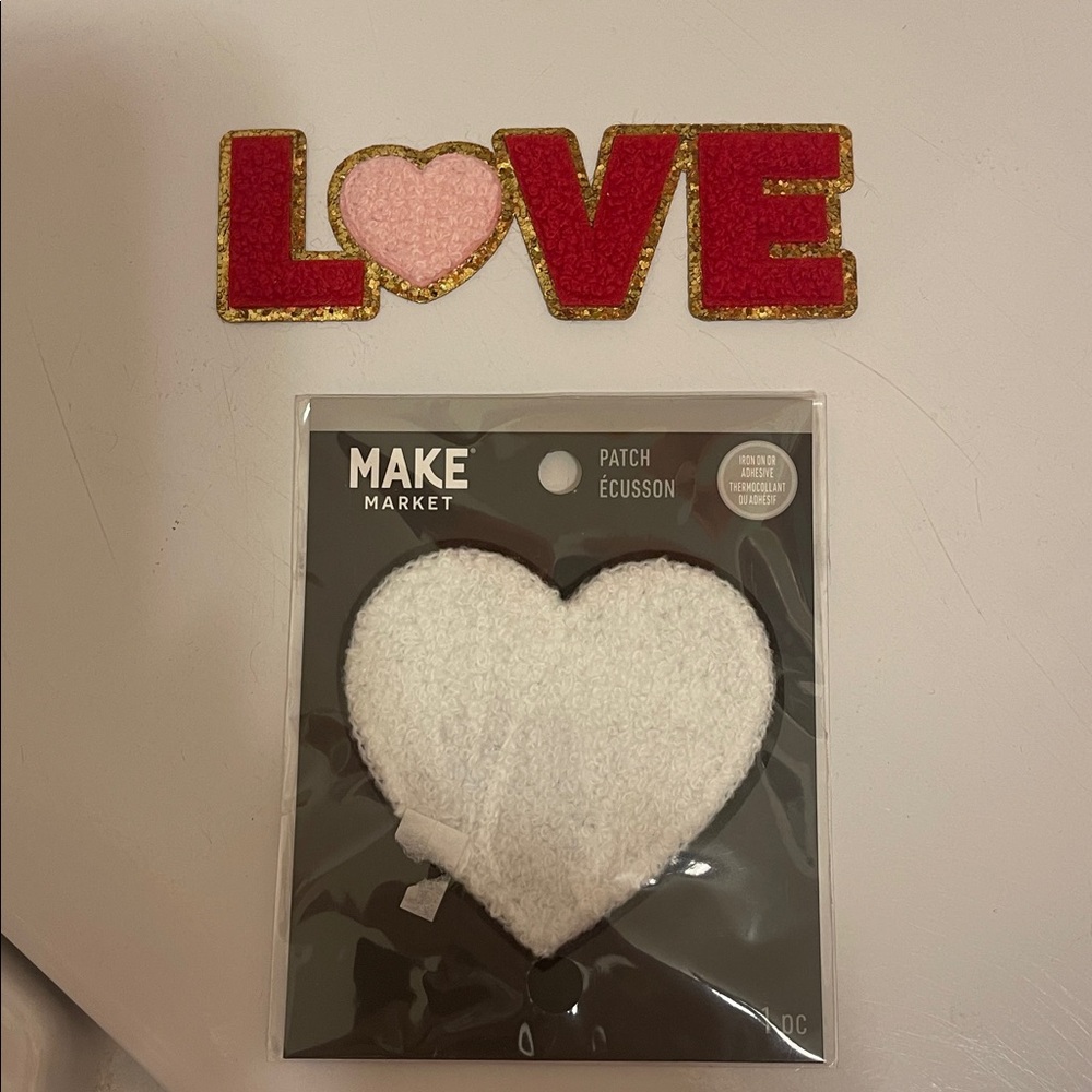 White Heart & LOVE Patch by Make Market